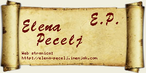 Elena Pecelj vizit kartica